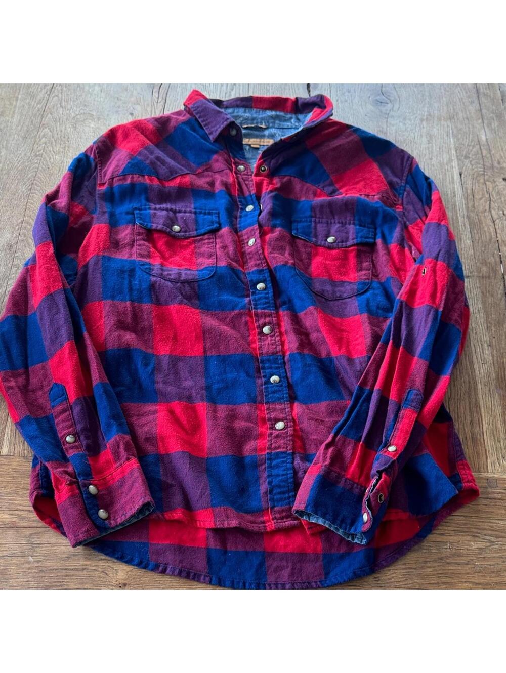 JACHS GIRLFRIEND BEA BUTTON DOWN PLAID size large